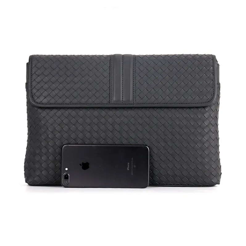 CMLZIUA Microfiber Synthetic Leather Clutch Regular Unisex Black-3