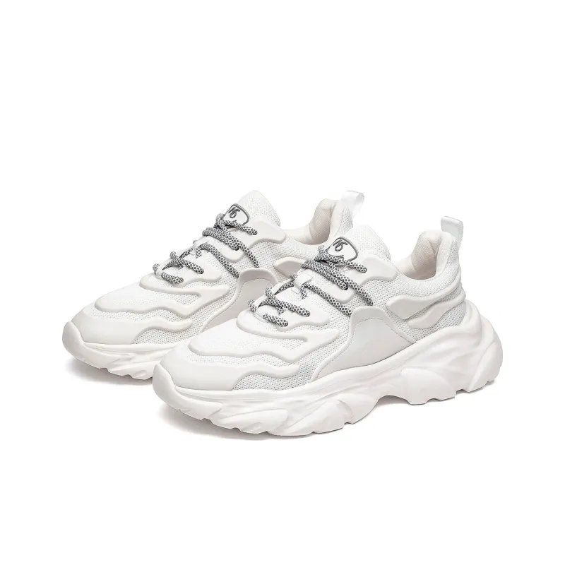 15 MINS Chunky Sneakers Men Low Top White-5