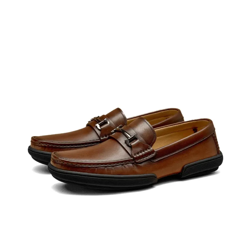 Beau Today Men's Casual Shoes Men Low Top Black/Brown-6