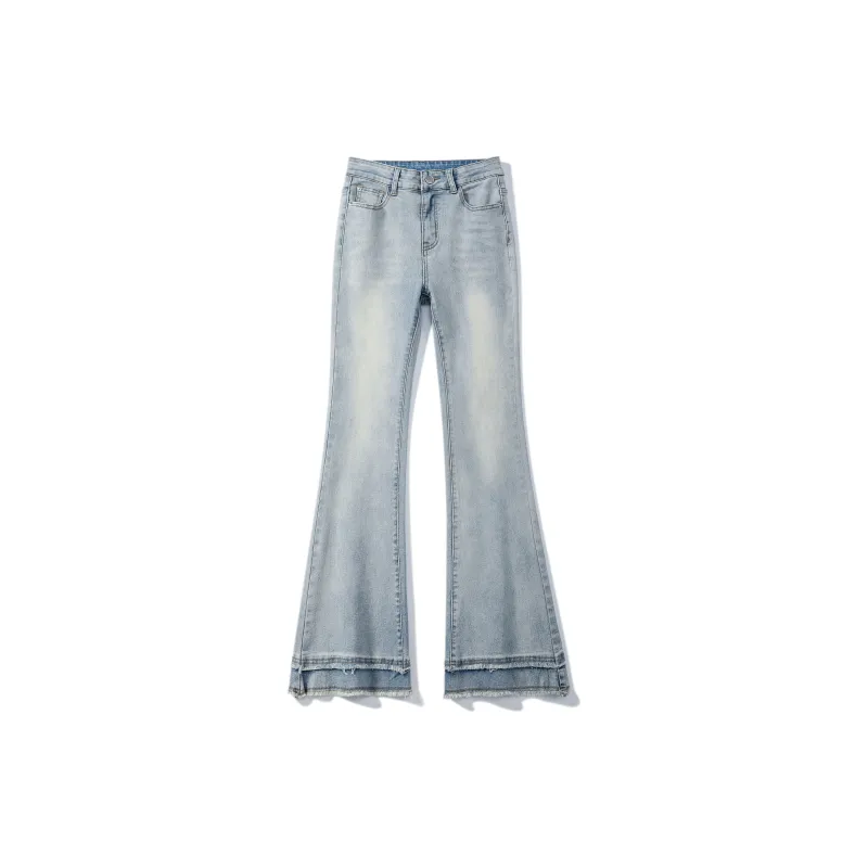BENGEN Jeans Women's Black Gray-9