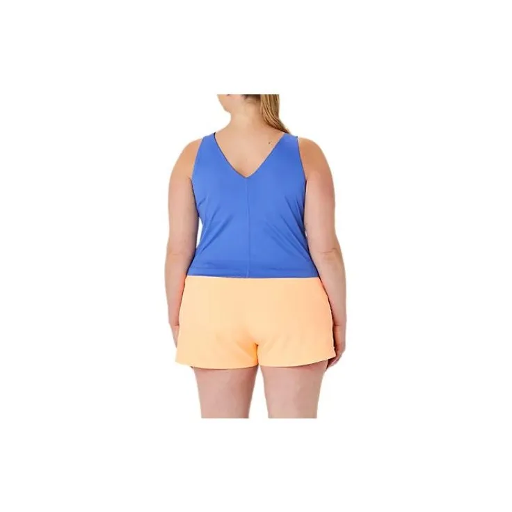 Asics Fit Sana Cropped Tank Tank Tops Women's Blue-1