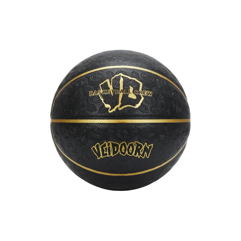 VEIDOORN PU Basketball Black Gold Size 7 Training Unisex-1