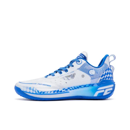 QIAODAN FE2.0 Kentucky Low Top Q KUNGFU TURBO Basketball Shoes Men
s Blue White