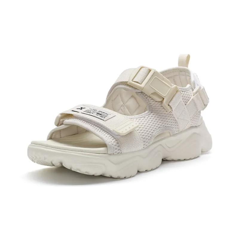 XTEP Beach Sandals Men's White Sand Gray-2