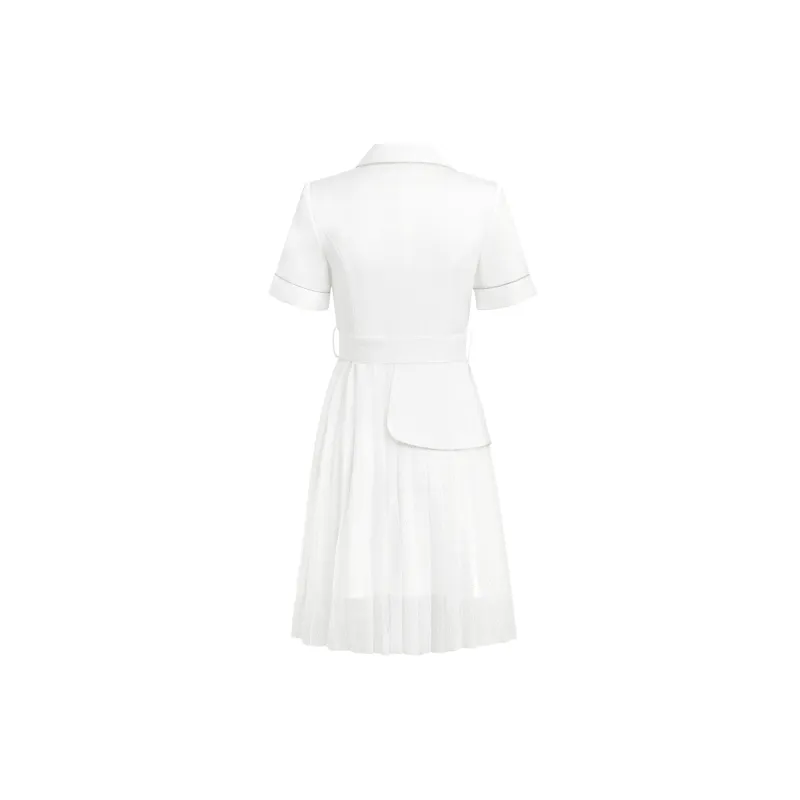 AUI Short Sleeved Dress Women's White-1