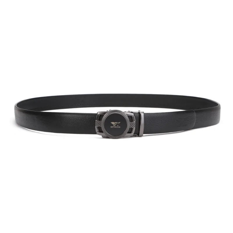 SEPTWOLVES Authentic Casual Business Leather Belt Leather Belts Men's Width  3.5cm-1