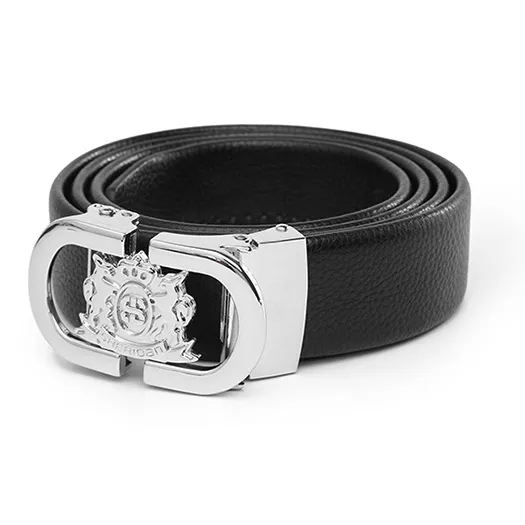 SHERIDan Business Casual Automatic Buckle PU Leather Belts Men's Black-2