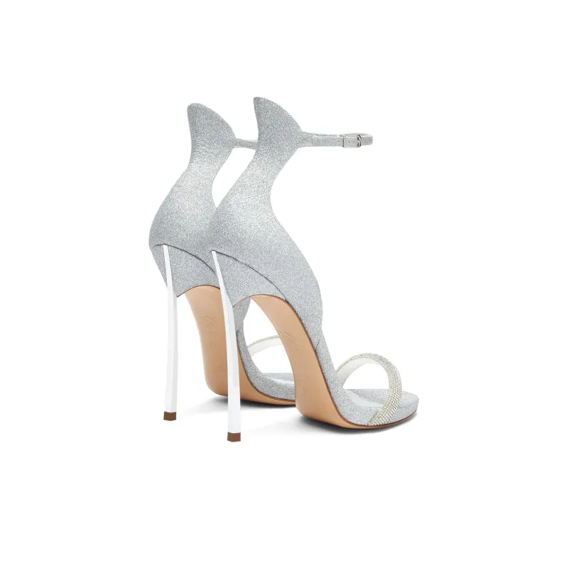 Casadei Cappa Blade Strap Sandals 10cm Women's Silver-3