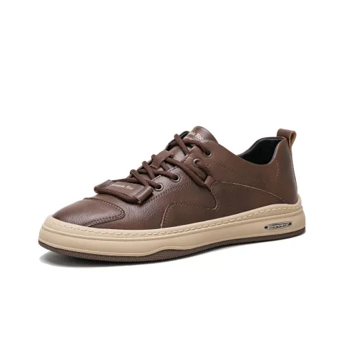 OCEANIA ROO Skateboard Shoes Men Low-Top Brown