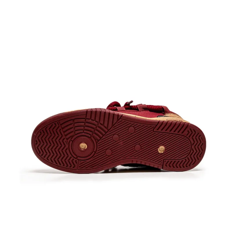 CVOJOO Low Top Skateboard Shoes Men's Burgundy-3