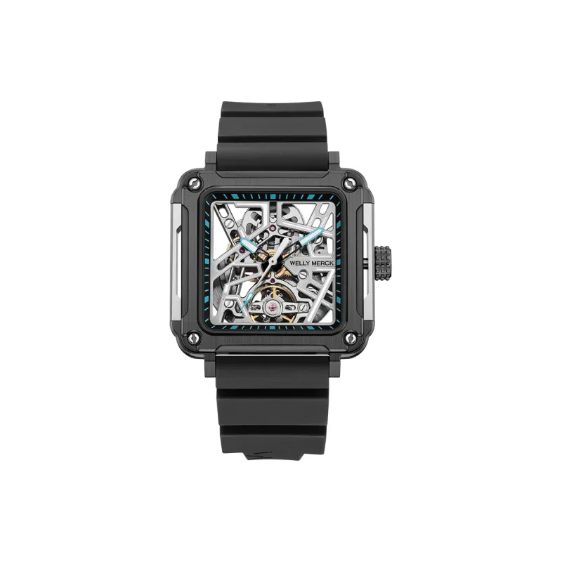 Welly Merck Automatic Mechanical Movement Men's Watches Cut Out Dial WM091M 1-6