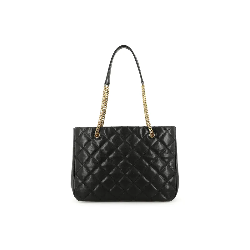 TORY BURCH Leather Tote Bag Shopping Bag Handbag Shoulder Bag Women's Black-2