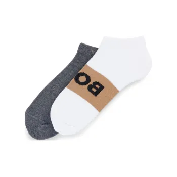 HUGO BOSS Two-Pack Of Ankle-Length Socks With Logo Details Ankle Socks Men's 2 Pack