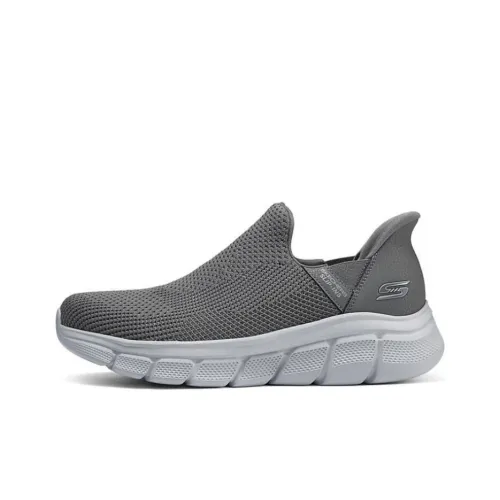 Skechers Go Walk Fle Hands Free Slip Ins Technology Cushioning, Breathable, Quick Dry Low Top Casual Shoes Men's Gray