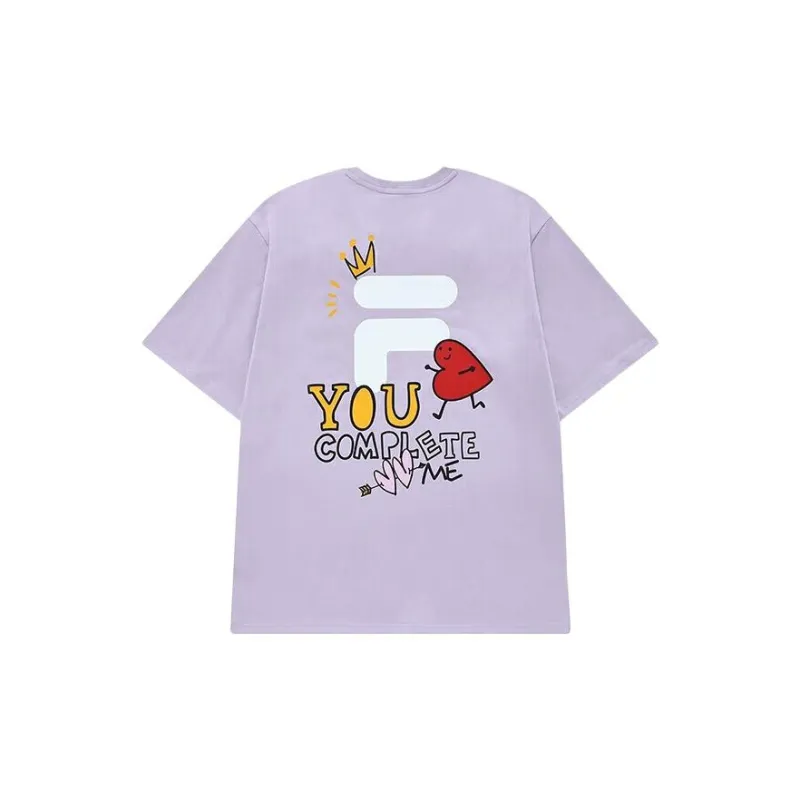 FILA FUSION Drop Shoulder Sleeve T-Shirt Unisex Enchanted Purple-1