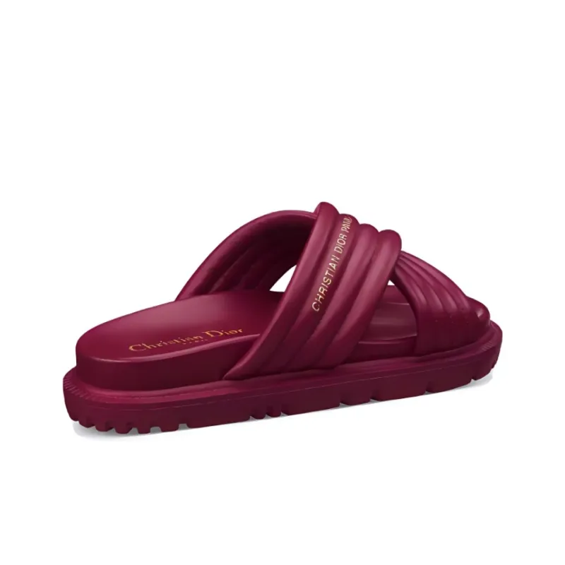 DIOR Odor-Resistant Slide Slippers Women's Dark Purple Red-3