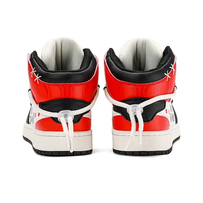 The Simpsons Skateboard Shoes Unisex High Top Black/Classic Black Red-5