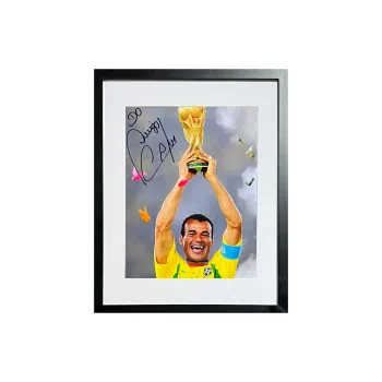 ICONS.com Caru Includes Certification Certificate Outer Frame Size: 38.6x48.6cm Brazil Football Fan Supply