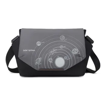 TAKI PU Fashion Casual Versatile Crossbody Bag, Shoulder Bag Unisex Black Gray/Gray Blue