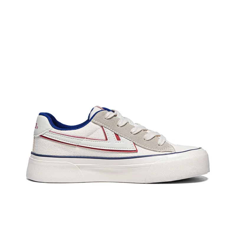 Warrior Durable Lightweight And Breathable Low Top Canvas Shoes Women's Beige Gray Red-1
