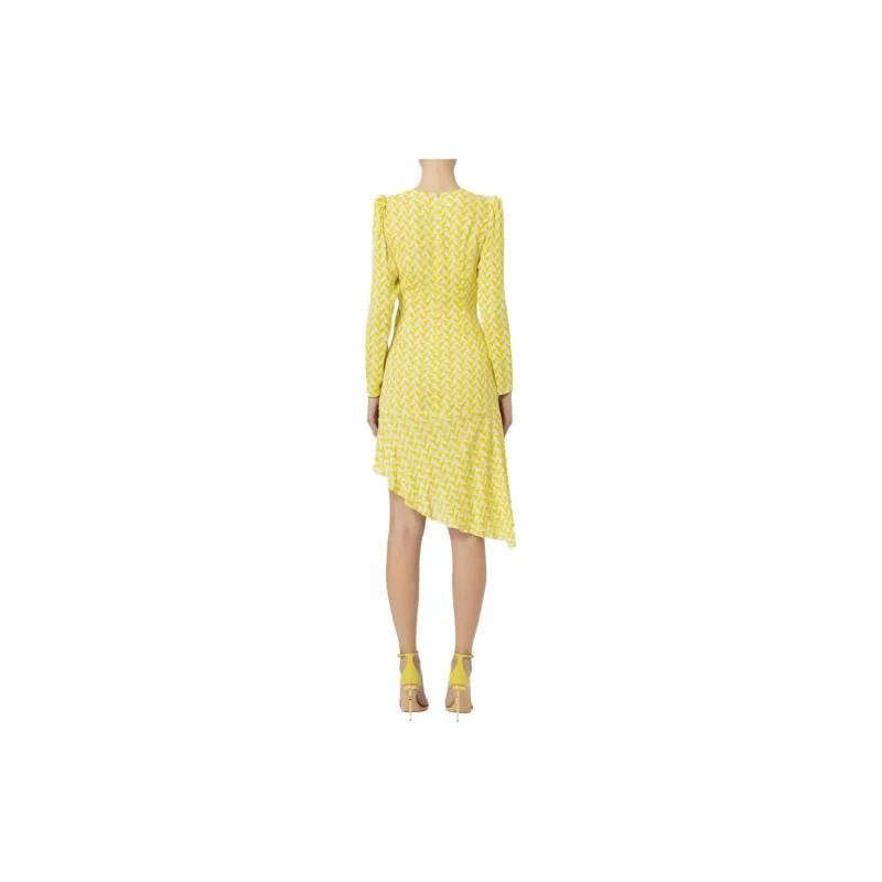 Elisabetta Franchi Graphic Printed Asymmetric Midi Dress-1