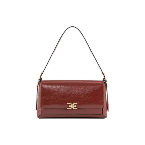 SAM EDELMAN Cow Leather Crossbody Bags Shoulder Bags Medium Size Women's Burgundy