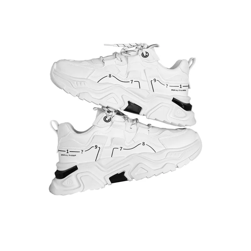 GONG NIU JU REN Anti-Slip Wear-Resistant Low-Top Chunky Sneakers Men's-7