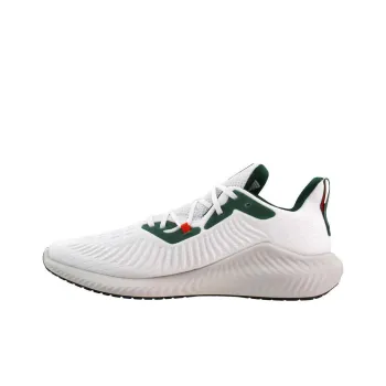 Adidas Alphabounce Plus U White Dark Green Women's