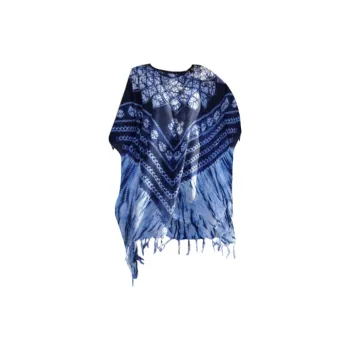 Eucalyptus Ornamentation Tie-Dye Shawl Women's