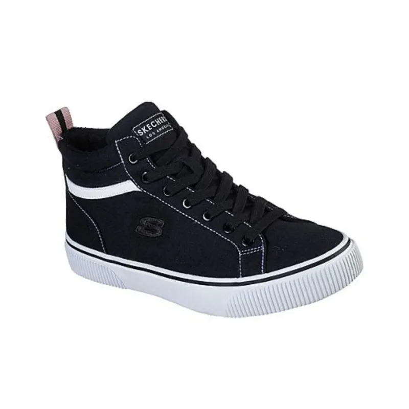 Skechers Abrasion Resistant Shock Absorbers High Top Canvas Shoes Women's Black-2