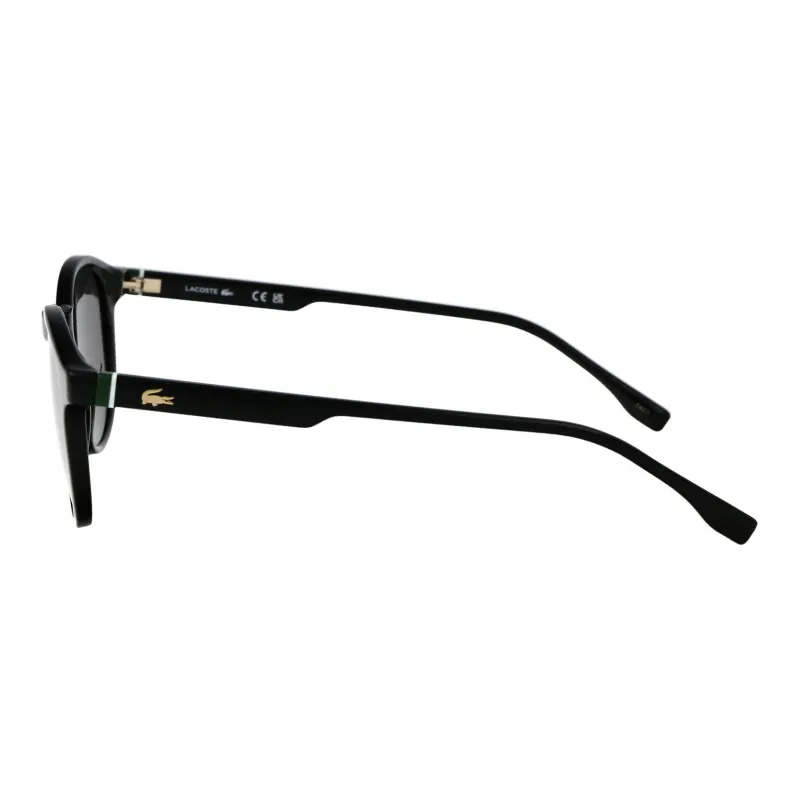 LACOSTE Acetate Round Sunglasses Men's Black-2