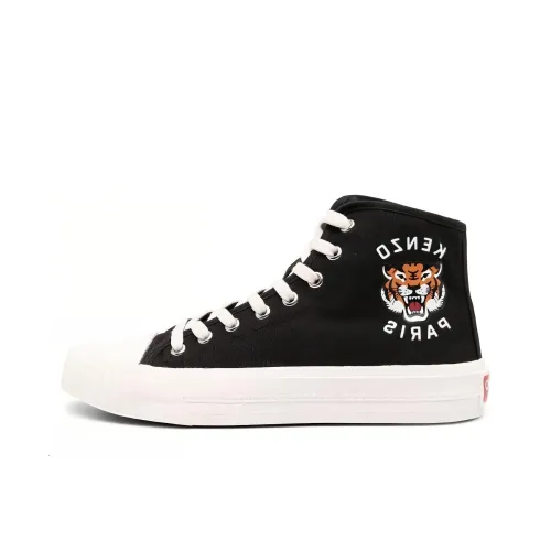 KENZO Tiger-print High-top Sneakers