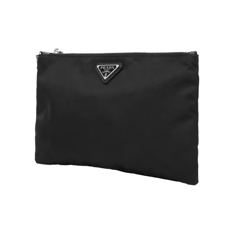 PRADA Nylon Clutches Wrist Bags Handbags Regular Men's Black-1
