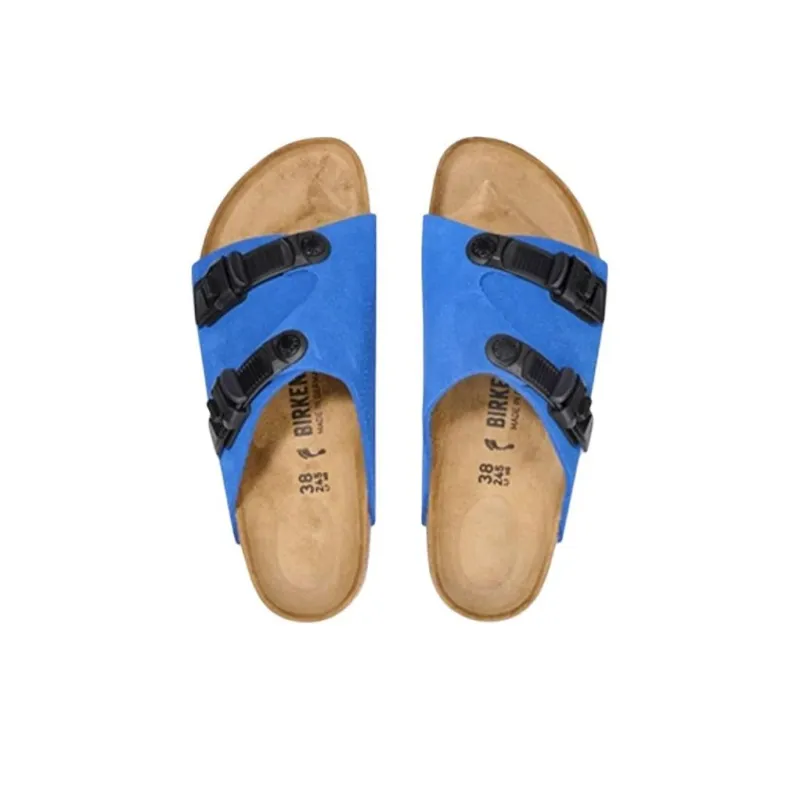 Birkenstock Zrich Tech Suede Leather Narrow Fit Sandals 'Blue' Women's-4