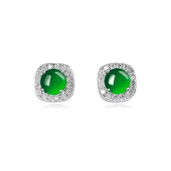 Qing Yi Ice Type Stud Earrings Women's