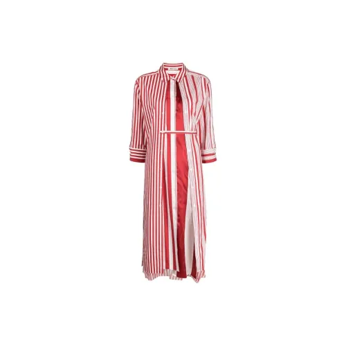 Ports 1961 Double-layer Striped Maxi Shirtdress