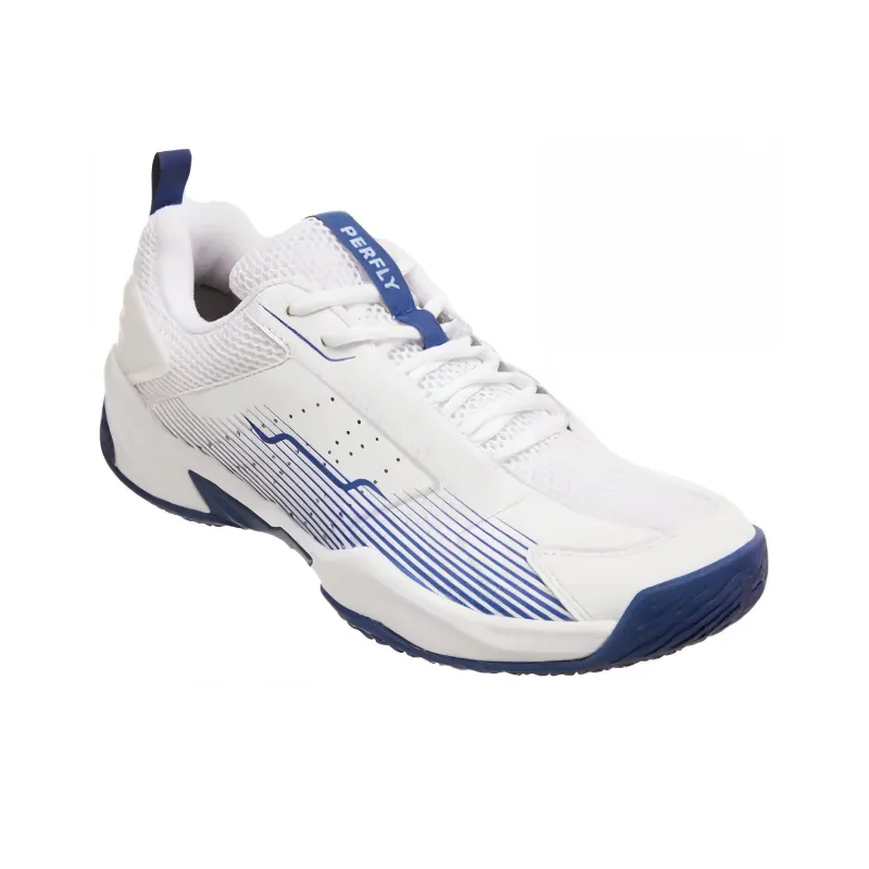 DECATHLON Cushioning Wear Resistant Low Top Badminton Shoes Men's Blue White-2