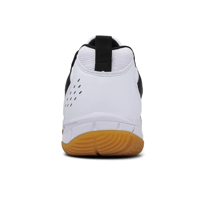 TABOLU Cushioning Coverage Support Abrasion-Resistant Lightweight Low-Top Badminton Shoes Unisex White-4