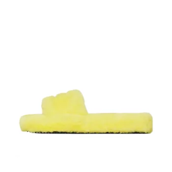 CELINE Triomphe Slide Slippers Women's Yellow