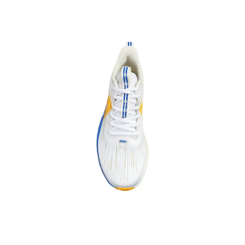 PEAK Cushioning Anti Slip Wear Resistant Breathability Low Top Running Shoes Men's White Blue-2