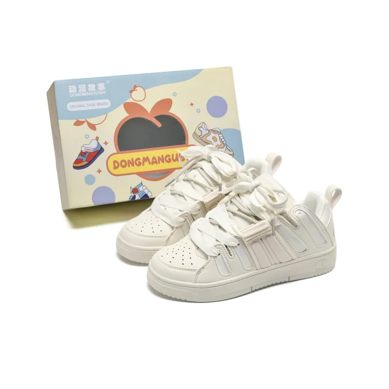 Anime Story Slip Resistant, Abrasion Resistant, Lightweight Low Top Skateboard Shoes Women's-6