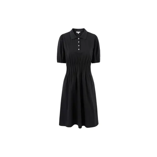 JZ. ANNAKRO Short-Sleeved Dresses Women's Plain Black