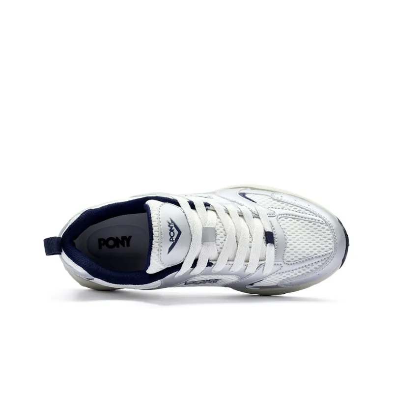 PONY Anti Slip Wear Resistant Low Top Running Shoes Unisex Silver-2