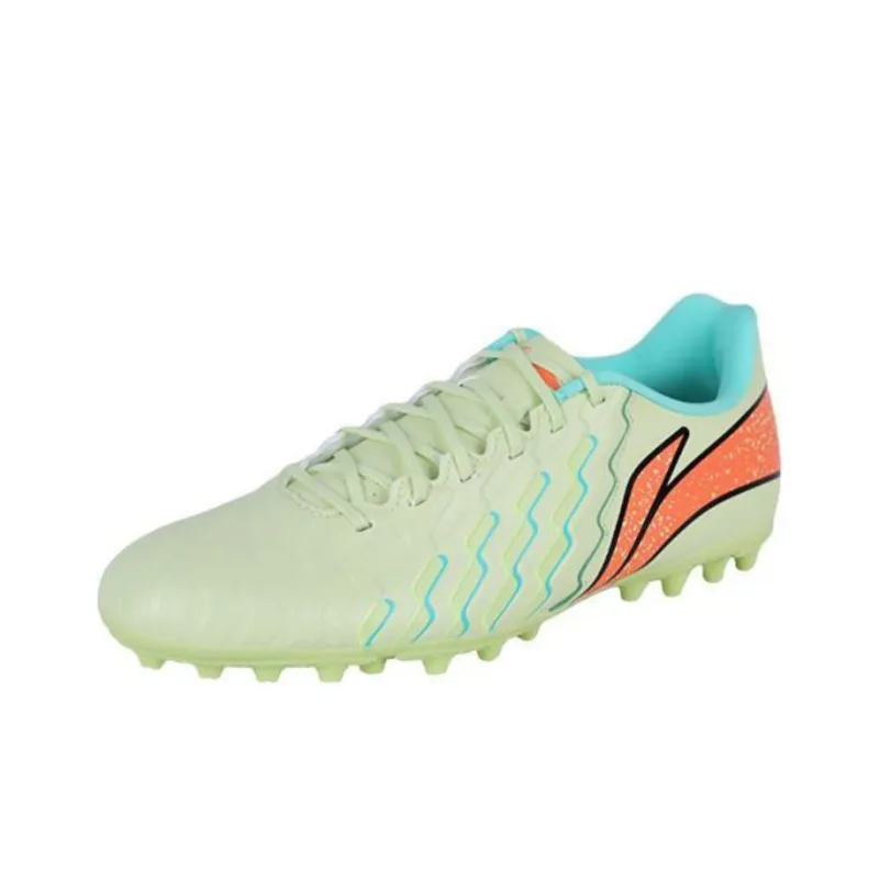 LiNing MG Rubber Short Studs Cushioning, Slip Resistant, And Abrasion Resistant Soccer Shoes Men's Green-2