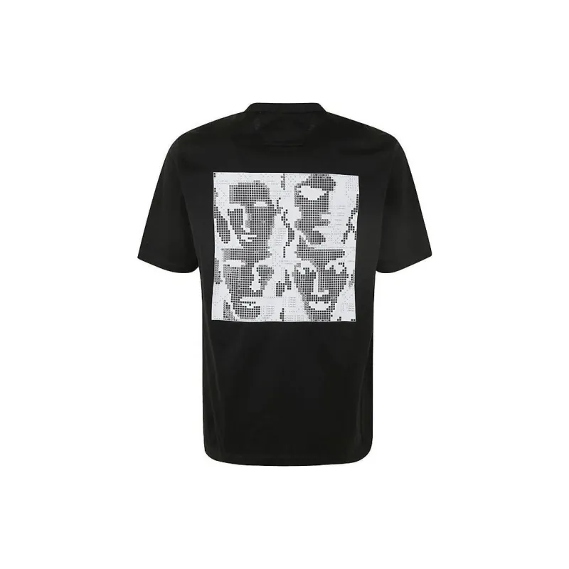 C.P.Company Metropolis Series Mercerized Jersey Graphic Face T shirt T Shirt Men's Black-1