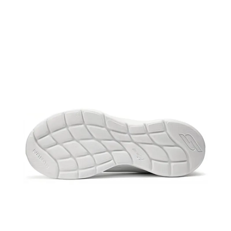 Skechers Anti Slip Wear Resistant Low Top Running Shoes Men's White Black-4