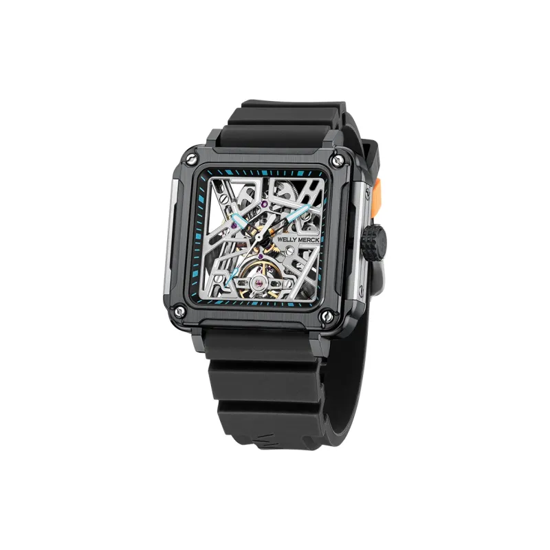 Welly Merck Automatic Mechanical Movement Men's Watches Cut Out Dial WM091M 1-7