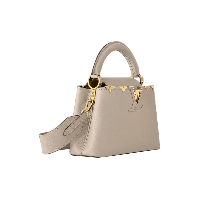 LOUIS VUITTON Capucines Taurillon Leather Capson Handbag, Shoulder Bag, Crossbody Bag Mini Women's Elephant Gray-1