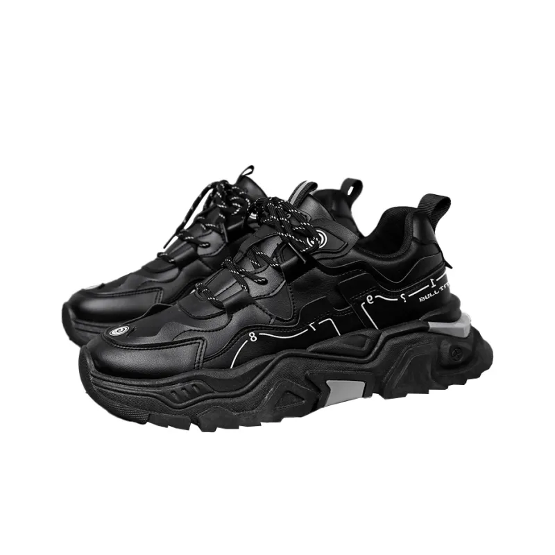 GONG NIU JU REN Anti-Slip Wear-Resistant Low-Top Chunky Sneakers Men's-2