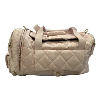 CHANEL Fabric Handbag Travel Bag Unisex
